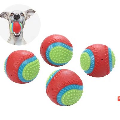 No tóxico, respetuoso con el medio ambiente, bola de perro chirriante, interactiva, duradera, rebotante, masticable
