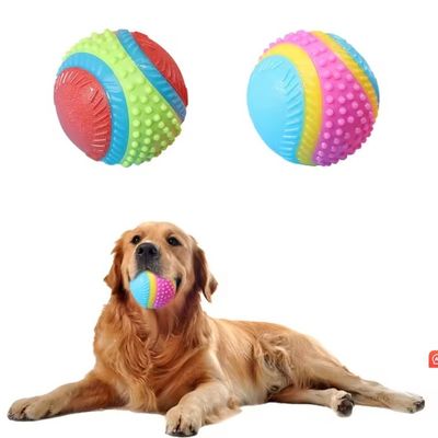 Mediano Perro Bouncy Fetch Play Ball Juguete chillón sostenible con caucho de látex suave