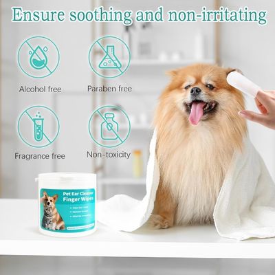 Limpiezas húmedas blancas o personalizadas para mascotas para un baño de agua y cuidado de ojos multiusos convenientes