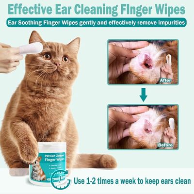 Limpiezas húmedas blancas o personalizadas para mascotas para un baño de agua y cuidado de ojos multiusos convenientes