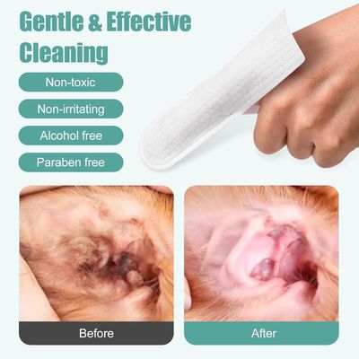 Limpiezas húmedas blancas o personalizadas para mascotas para un baño de agua y cuidado de ojos multiusos convenientes