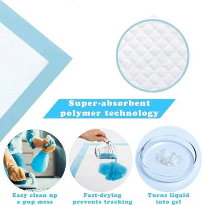 Seca rápida y desechable para entrenamiento de perros, orina debajo de una almohadilla con material sostenible
