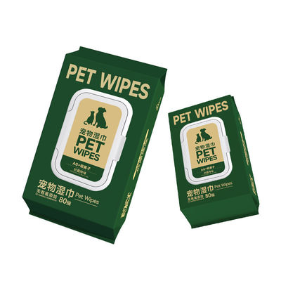 Toallitas húmedas biodegradables naturales de etiqueta privada para mascotas para un aseo suave y ecológico