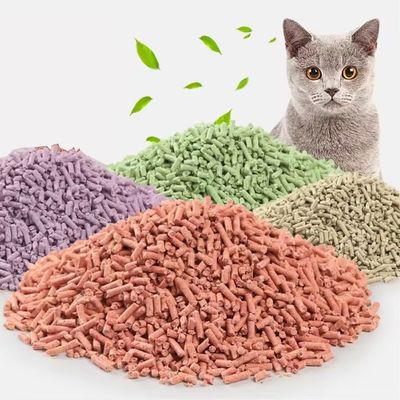 Desodorante arena de basura para gatos personalizada libre de polvo biodegradable perfumada de múltiples colores