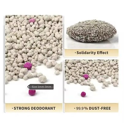 Desodorante arena de basura para gatos personalizada libre de polvo biodegradable perfumada de múltiples colores