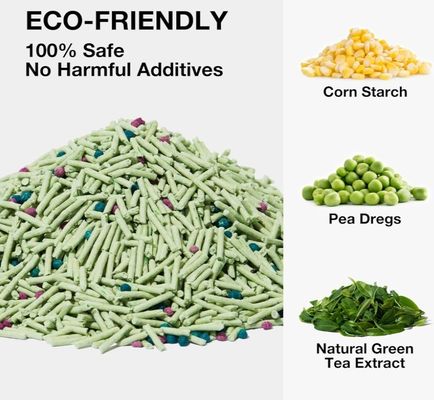 Control de limpieza y olor fácil Litter de gato de tofu para mascotas con servicio de personalización