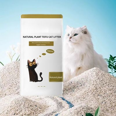 Arenas suaves biodegradables Tofu Cat Litter Bajo rastreo fuerte aglomeración ODM Diseños para gatos