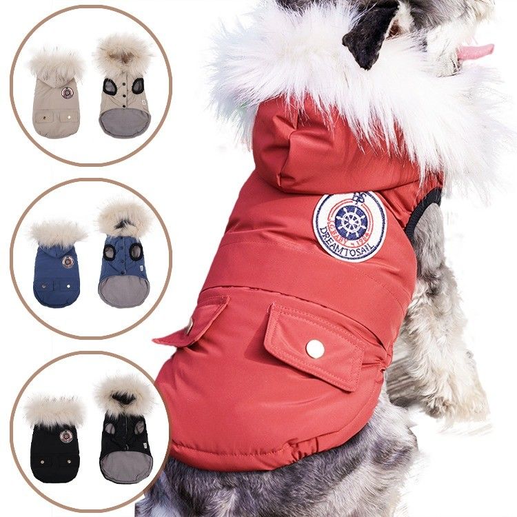 Ropa de lujo abrigos para perros chaquetas invernal para perros pequeños medianos grandes