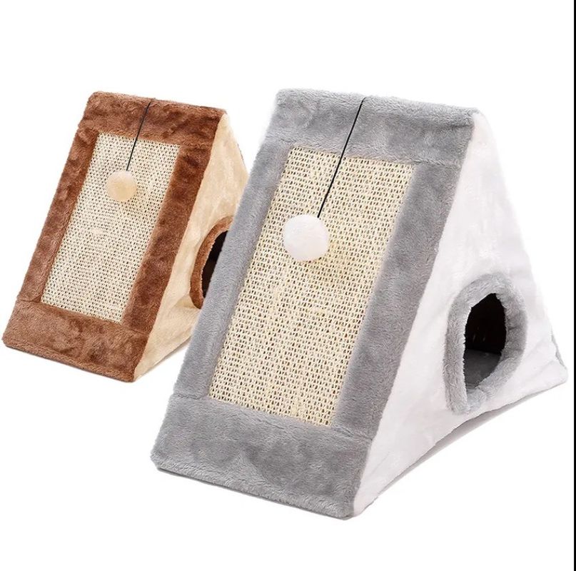 Cat Scratcher Tree Cat House juguetes interactivos con función de juego divertido material de peluche Sisal
