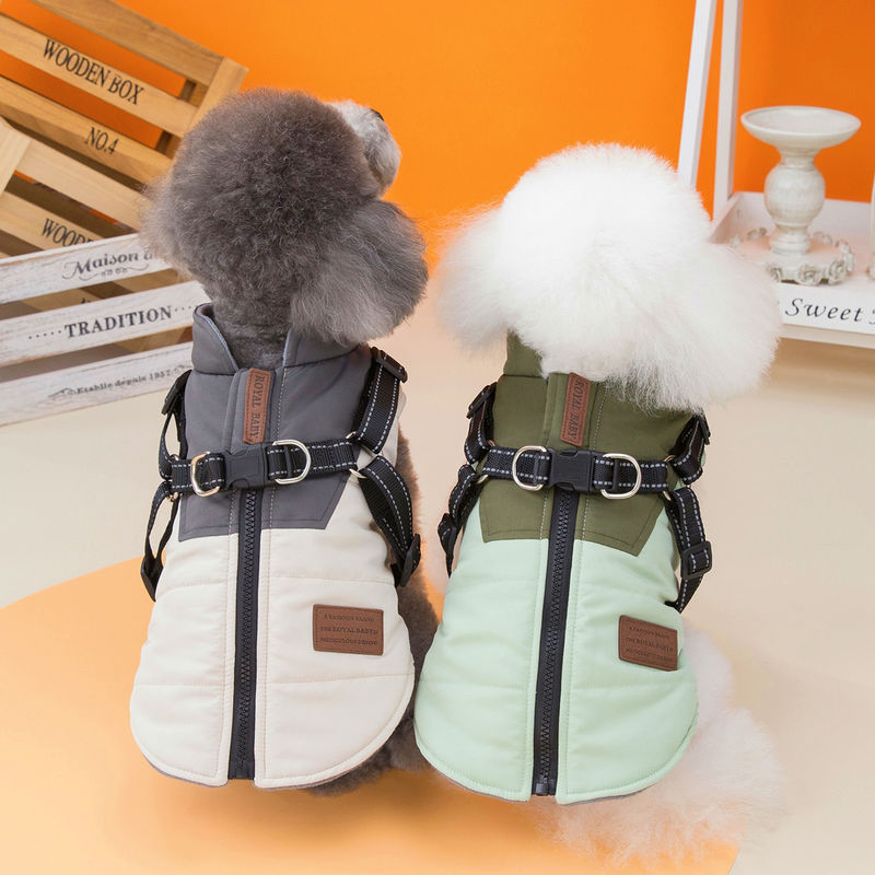 Función cálido cómodo impermeable cuello de tortuga perro abrigo de invierno para perros pequeños y medianos