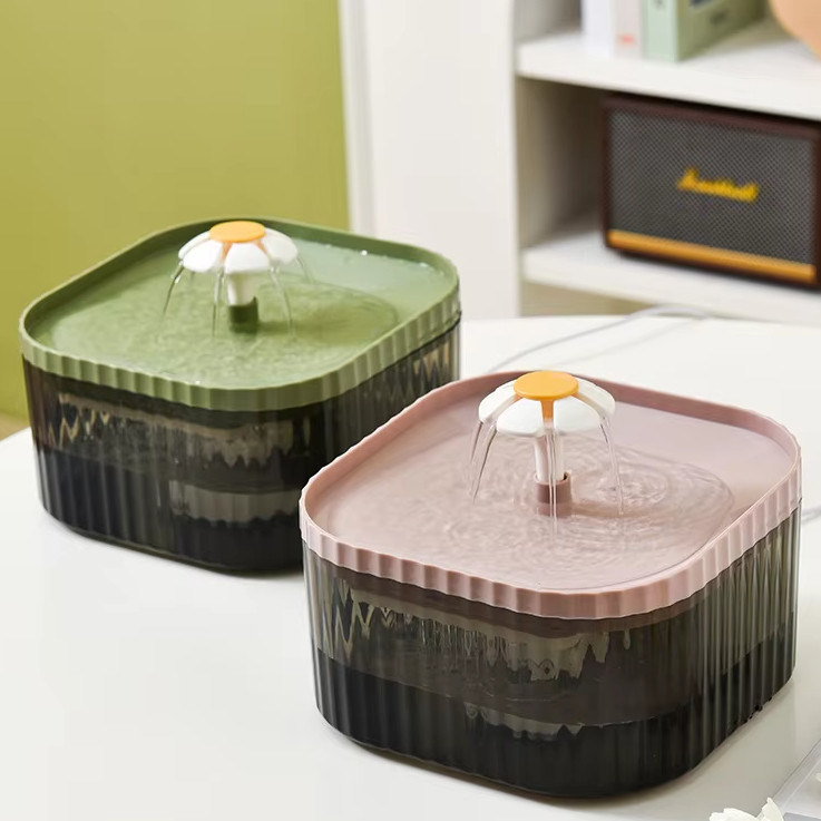 Fuente de agua automática para gatos ABS Fuente de agua para mascotas tazón de agua con agua corriente para gatos