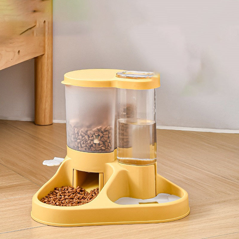 Dispensador de agua para perros pequeño a grande con alimentador automático y batería de tazón de agua operada