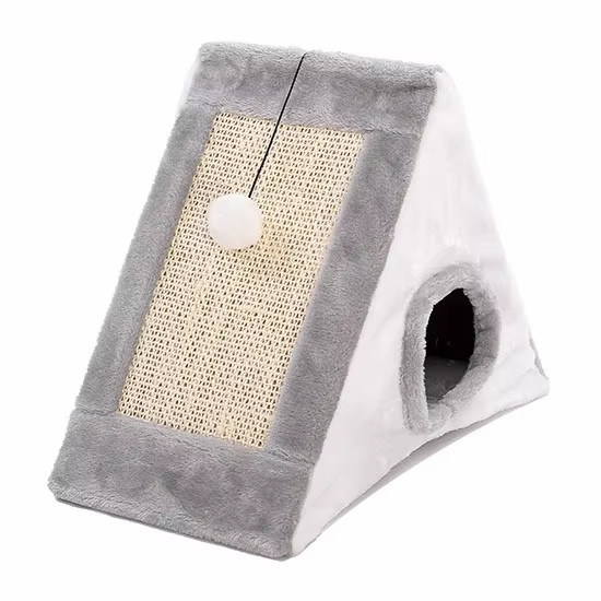 Muebles para gatos Casa de mascotas Triángulo de peluche Camas para gatos Nido de gatos Perro plegable suave cálido