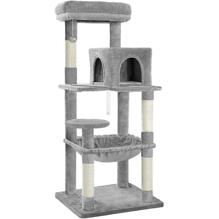 Árbol de gatos multicolor opcional integrado Sisal cómodo y duradero Actividad de gatos altos Arbol rascador