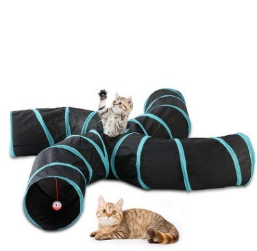 OEM/ODM Interactivo Gato Divertido juguete 4 Way S tipo Gato túnel plegable mascota extra grande