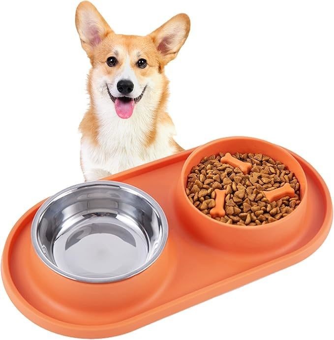Cuenco de comida para perros de alimentación lenta con diseño no derramador y ventaja ecológica