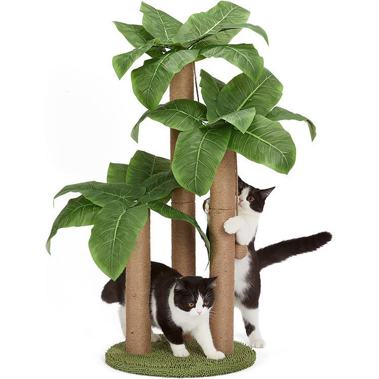 31.5 pulgadas Sisal gato rascado poste Muebles para gatos Casa de mascotas para gatos de interior