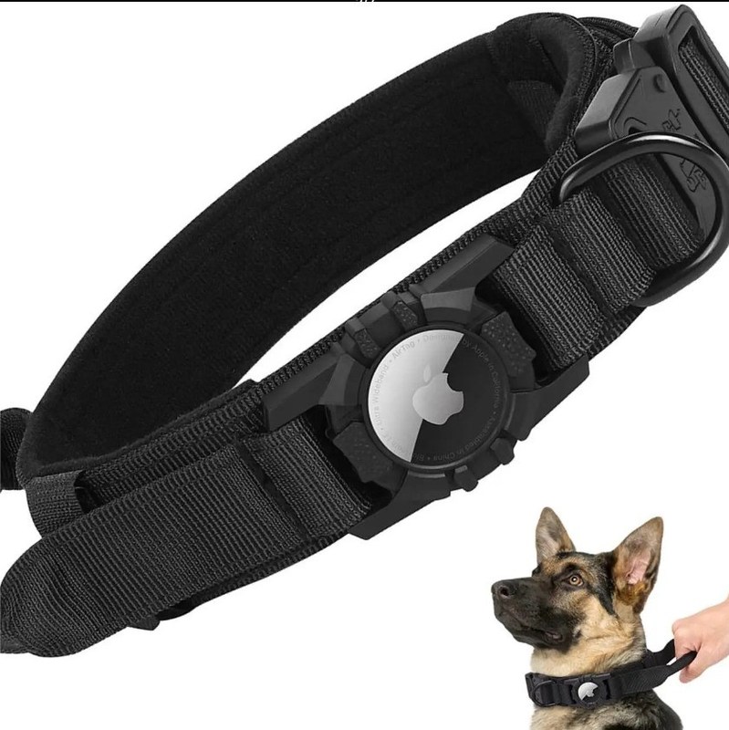 Collar de entrenamiento de perros de nylon para correr caminar senderismo Airtag rastreador de protección de la caja ahora