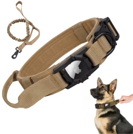 Collar para perros de nylon ajustable ecológico con etiqueta de aire GPS rastreador de perros