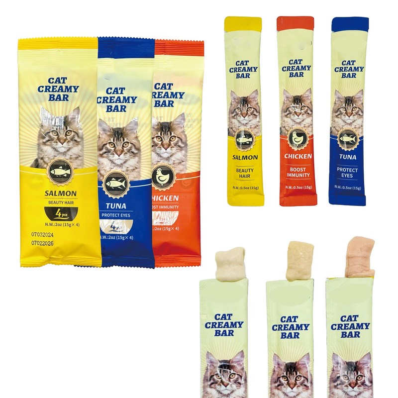 Carne fresca Snack Cat Strip Tres sabores Paquete de hidratación de atún para proteger la salud