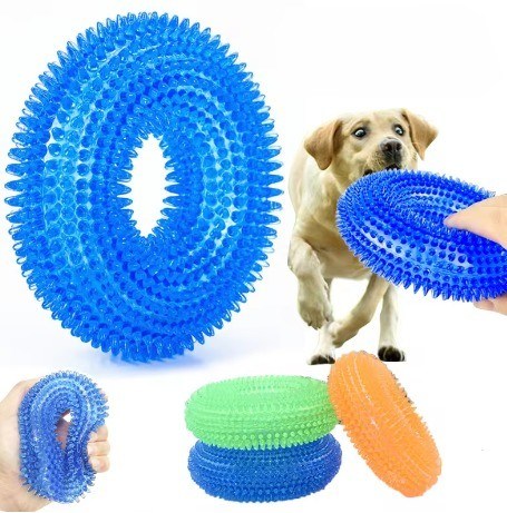Perro de mascota juguete interactivo para masticar resistido a picaduras de dientes de púas para perros