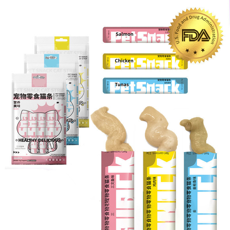 Principales ingredientes Atún 15 g/pcs Bastones para gatos para suplementos de nutrientes y calcio