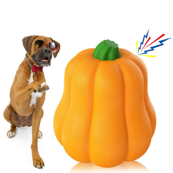 TPR Pumpkin Ball Shake hace sonido de risita Juguete interactivo para perros para pastoreo y entrenamiento