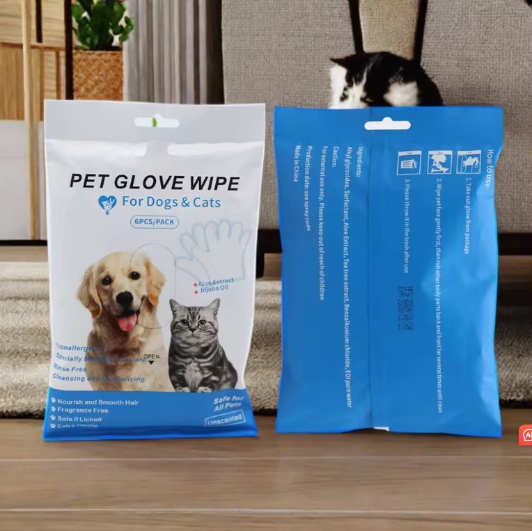 Guantes limpios y biodegradables para mascotas para la vida diaria de gatos y perros